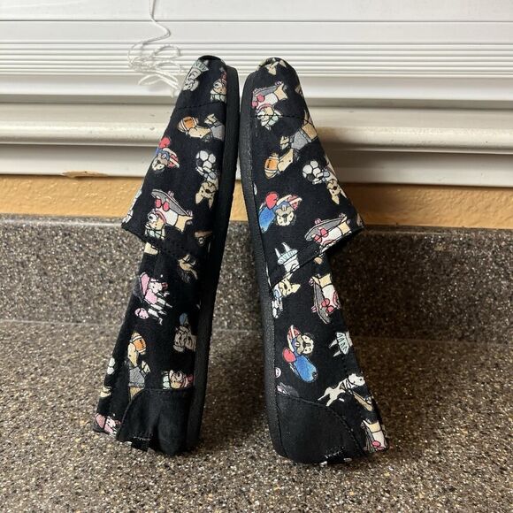BOBS from Skechers Memory Foam Dogs Sports Black Canvas Slip On Shoe Womens Sz 7 - Picture 6 of 11
